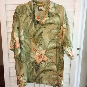 TOMMY BAHAMA 100% SILK SHIRT EUC